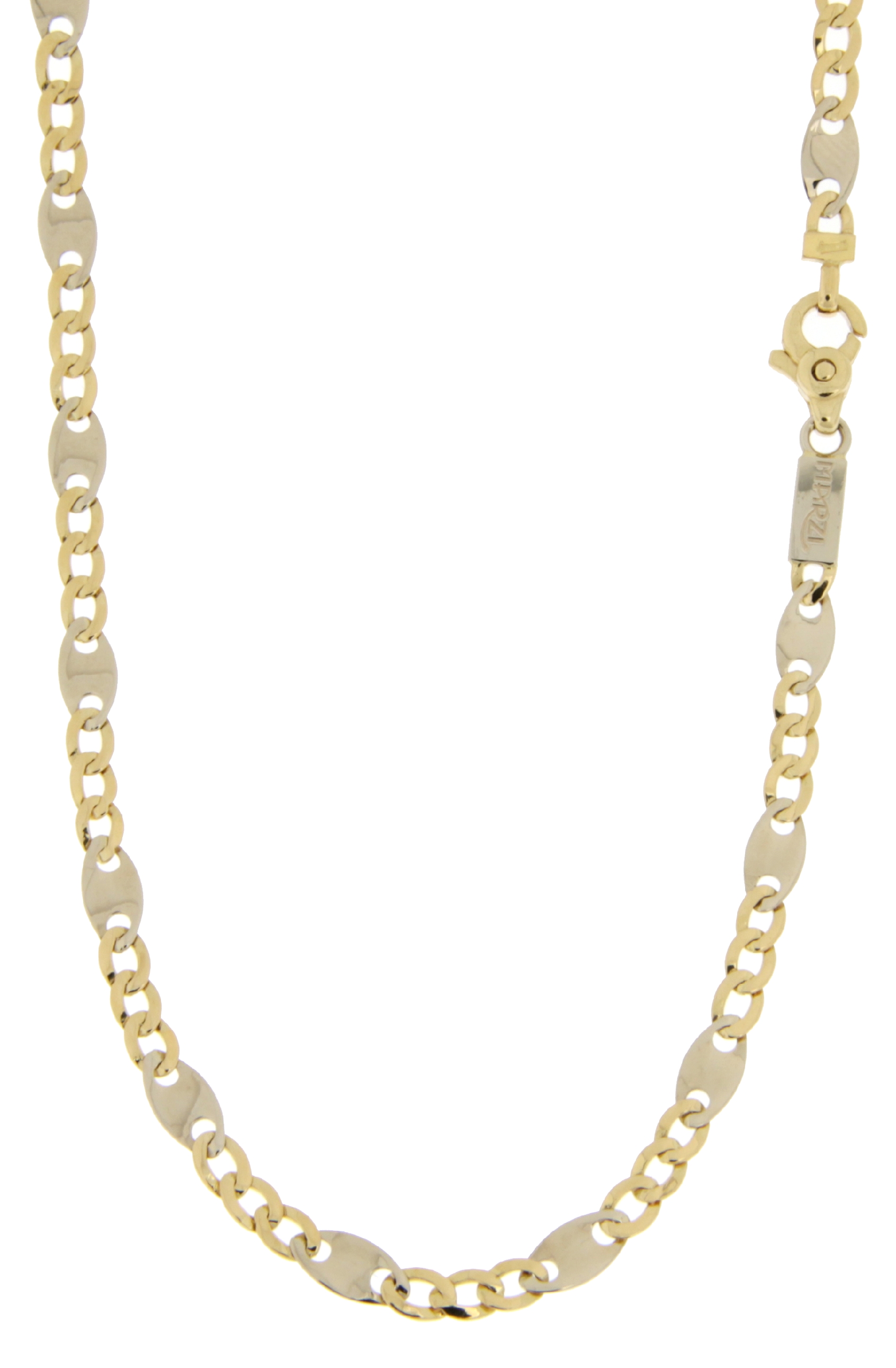 Collana Uomo Oro Giallo Bianco GL100687 GioielleriaLucchese It