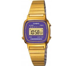 CASIO Damenuhr LA670WGA-6DF Stahl PVD vergoldet Vintage