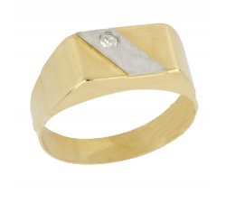 Herrenring aus Weiß- und Gelbgold 803321715404