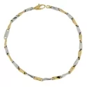 Bracciale Uomo Oro Giallo Bianco GL101120