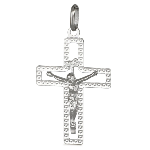 White Gold Cross Pendant GL101400