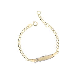 Children&#39;s Bracelet in White and Yellow Gold GL101489