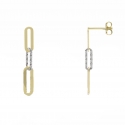 Women's Earrings in White and Yellow Gold GL101739