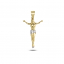 White Yellow Gold Cross Pendant GL101742