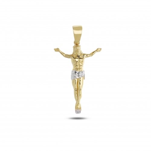 White Yellow Gold Cross Pendant GL101742