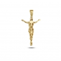 White Yellow Gold Cross Pendant GL101742