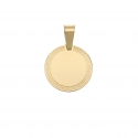 Customizable Yellow Gold Medal Pendant GL101750