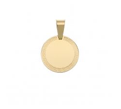 Customizable Yellow Gold Medal Pendant GL101750