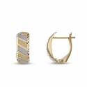 Women's Earrings in White and Yellow Gold GL101768