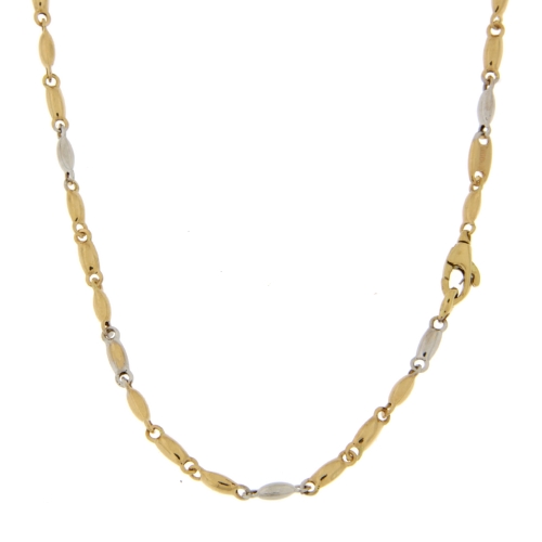 Collana Uomo Oro Giallo Bianco GL101770