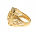 Lion Head Yellow Gold Men's Ring GL101773