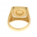 Lion Head Yellow Gold Men's Ring GL101773