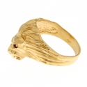 Lion Head Yellow Gold Men's Ring GL101775