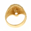 Lion Head Yellow Gold Men's Ring GL101775