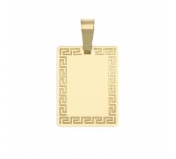 Customizable Yellow Gold Medal Pendant GL101776