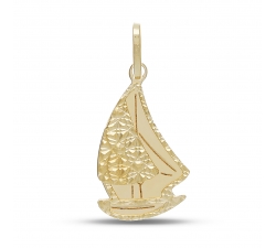 Yellow Gold Sailboat Pendant GL101781