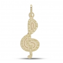 Treble Clef Pendant Yellow Gold GL101782