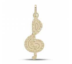 Treble Clef Pendant Yellow Gold GL101782