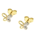 Women's Earrings in White and Yellow Gold GL101786