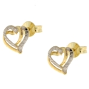 Women's Earrings in White and Yellow Gold GL101787