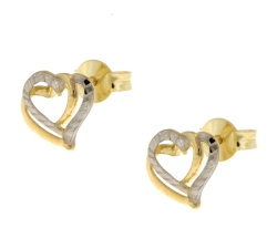 Women's Earrings in White and Yellow Gold GL101787