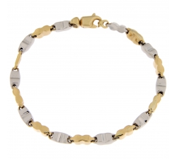 Bracciale Uomo Oro Giallo Bianco GL101798