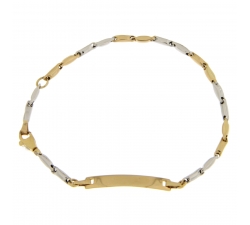 Children's Bracelet in White and Yellow Gold GL101802