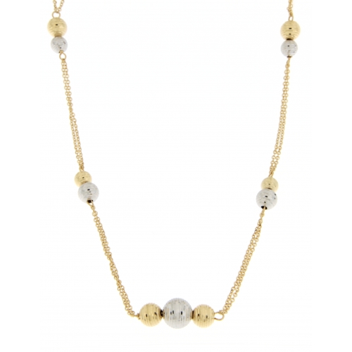 White Yellow Gold Women's Necklace GL101806