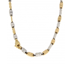 Men's Necklace in White Yellow Gold GL101807