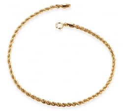 18 KT Yellow Gold Rope Bracelet