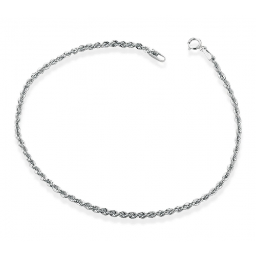 18 KT White Gold Rope Bracelet