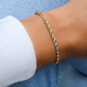 18 KT White Yellow Pink Gold Rope Bracelet