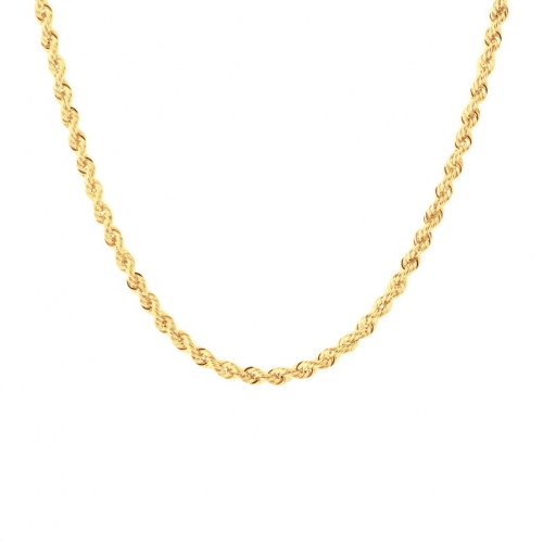 18 KT Yellow Gold Rope Rope Necklace