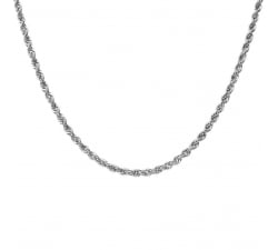 18 KT White Gold Rope Rope Necklace