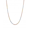 18 KT White Yellow Pink Gold Rope Rope Necklace