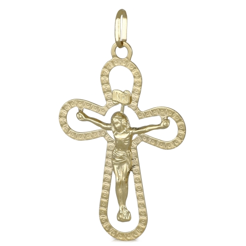 Yellow Gold Cross Pendant GL101813