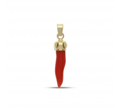 Neapolitan Horn Pendant in Yellow Gold GL101815