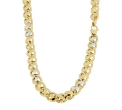 Men's Necklace in White Yellow Gold GL101817