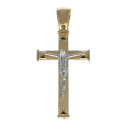 White Yellow Gold Cross Pendant GL101818