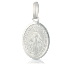 Ciondolo Madonna Miracolosa oro bianco 803321714706