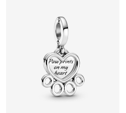 Pandora Charm Heart and Paw Pendant 799360C00