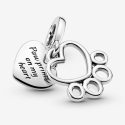 Pandora Charm Heart and Paw Pendant 799360C00