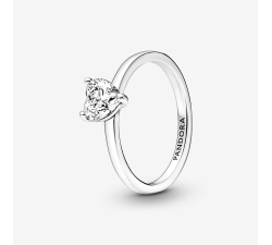 Pandora Solitaire Ring with Heart Stone 191165C01