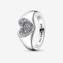 Pandora Heart Pavé Seal Ring 192491C01