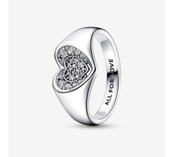 Pandora Heart Pavé Seal Ring 192491C01