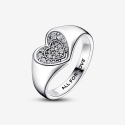 Pandora Heart Pavé Seal Ring 192491C01