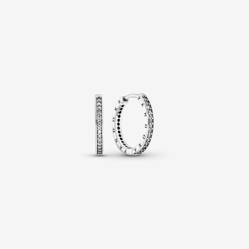 Pandora Sparkling Heart Hoop Earrings 290558CZ