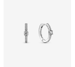 Pandora Hoop Earrings with Stones 299406C01