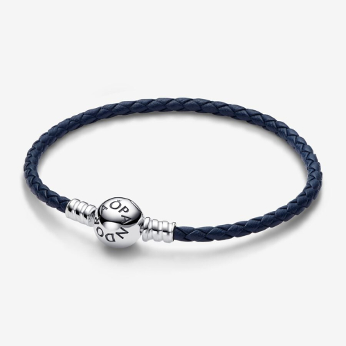 Pandora-Armband aus blauem Leder 592790C01