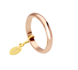 Fede Nuziale Unoaerre Oro rosa Francesina fascia stretta 4 grammi